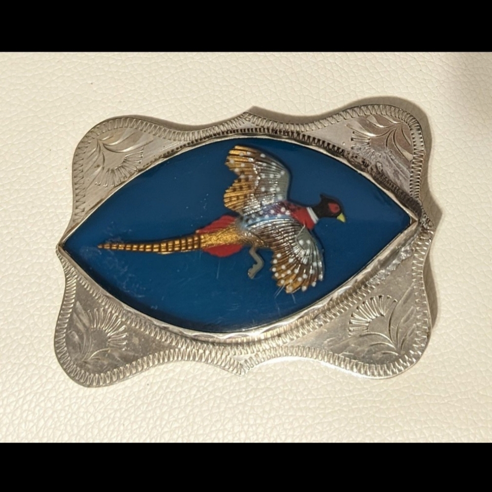 Vintage Pheasant Belt Buckle